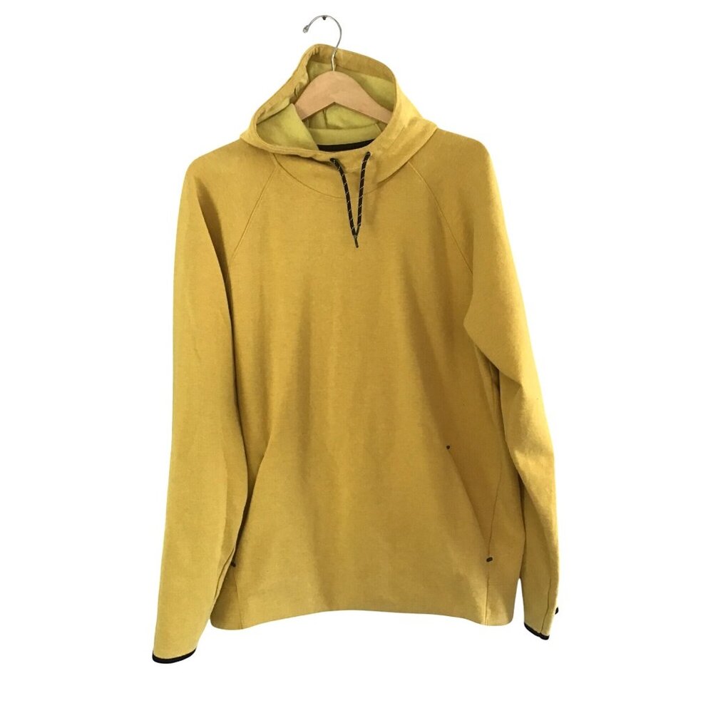 OLD NAVY-MENS YELLOW PULLOVER KANGAROO POCKET HOODIE SWEATER SIZE X-LARGE